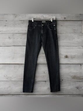 ⛱️Men's Skinny Jeans in Washed Black Denim